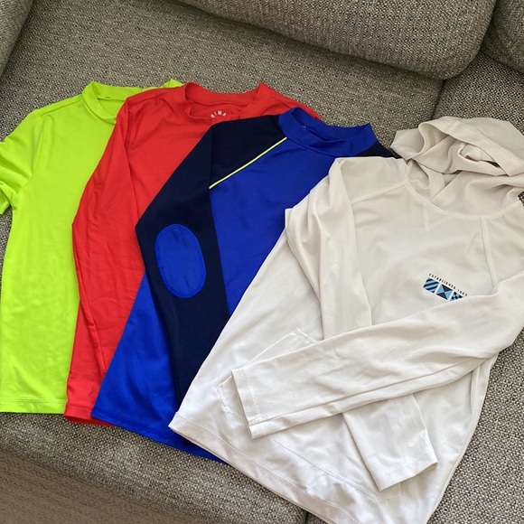 Lot of 4 Little Boys Swim Sun Shirts Cat & Jack Primark Lands' End - Picture 1 of 16